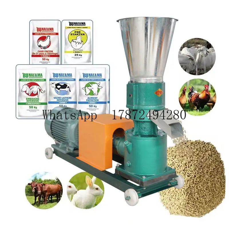Farms Use Small Manual Pelletized Poultry Livestock Animal Feed Pellet Machine Mill for Poultry Livestock Granulator