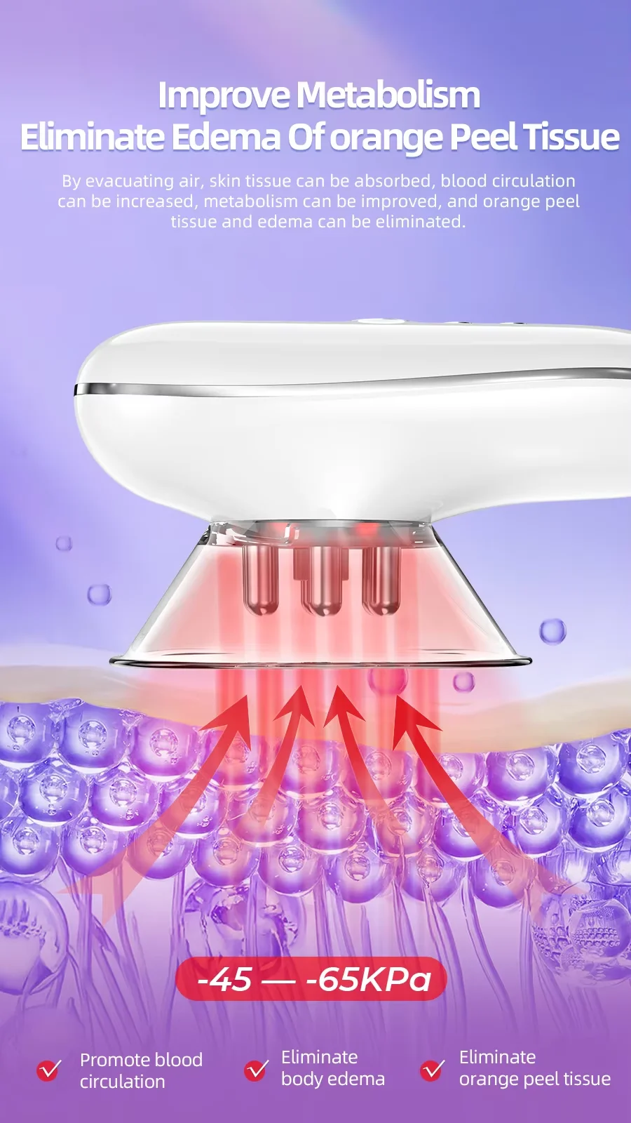 3 in 1 Body Sculpting Machine Liposuction Massager Body Anti Cellulite Tool Microcurrent Facial Skin Tighten Device Fat Burner