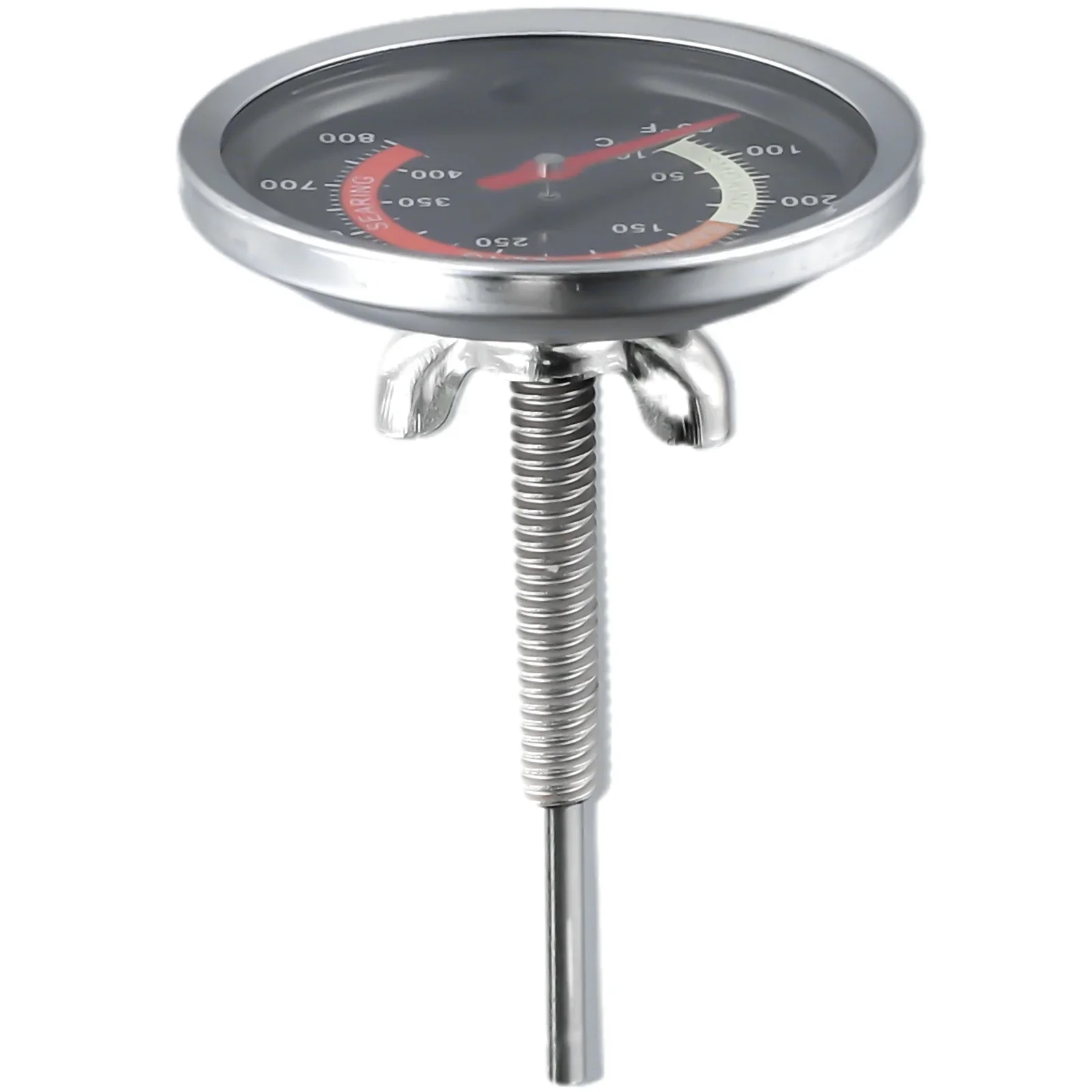 10-400℃ Grill Temperature Meter with Dual Scale Fahrenheit Centigrade M10 Thread BBQ Thermometer Stainless Steel Oven Temp Gauge