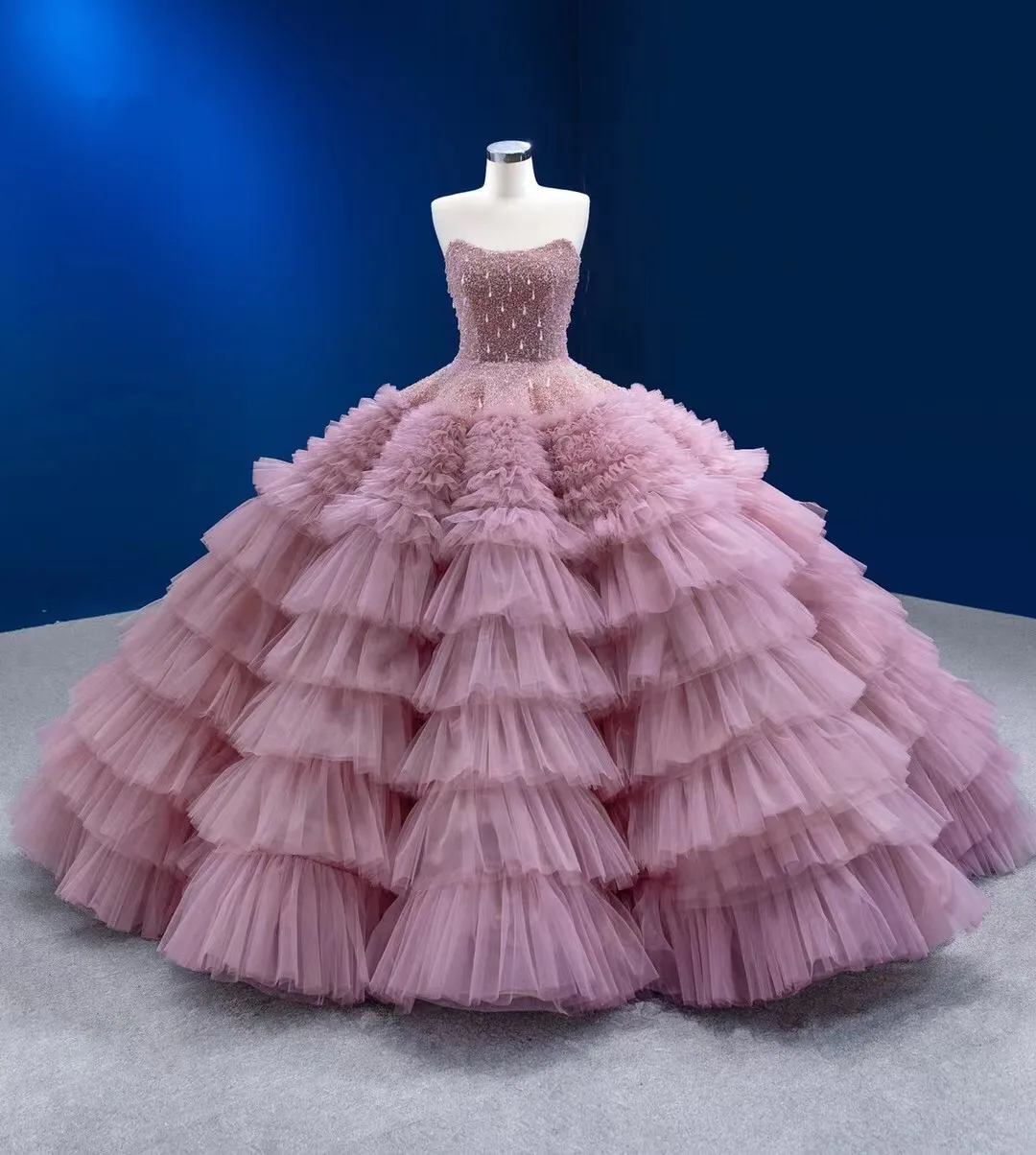 Puffy Charro Quinceanera Dresses Ball Gown Sheer Tulle Tiered Beaded Mexican Sweet 16 Dresses 15 Anos Customized