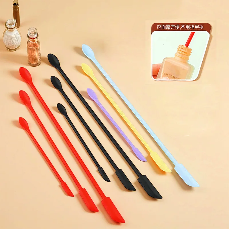 3pcs Mini Silicone Spatula Set,Heat Resistant Multiple Sizes For Jar,Bottles Kitchen - Perfect For Cooking Makeup Applications
