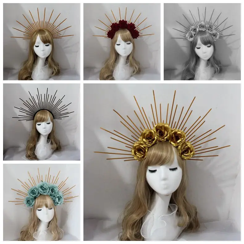 Lolita Crown Headpiece Diy Material Package Halo Crown Cosplay Accessories Baroque Tiara Handmade Church Crown