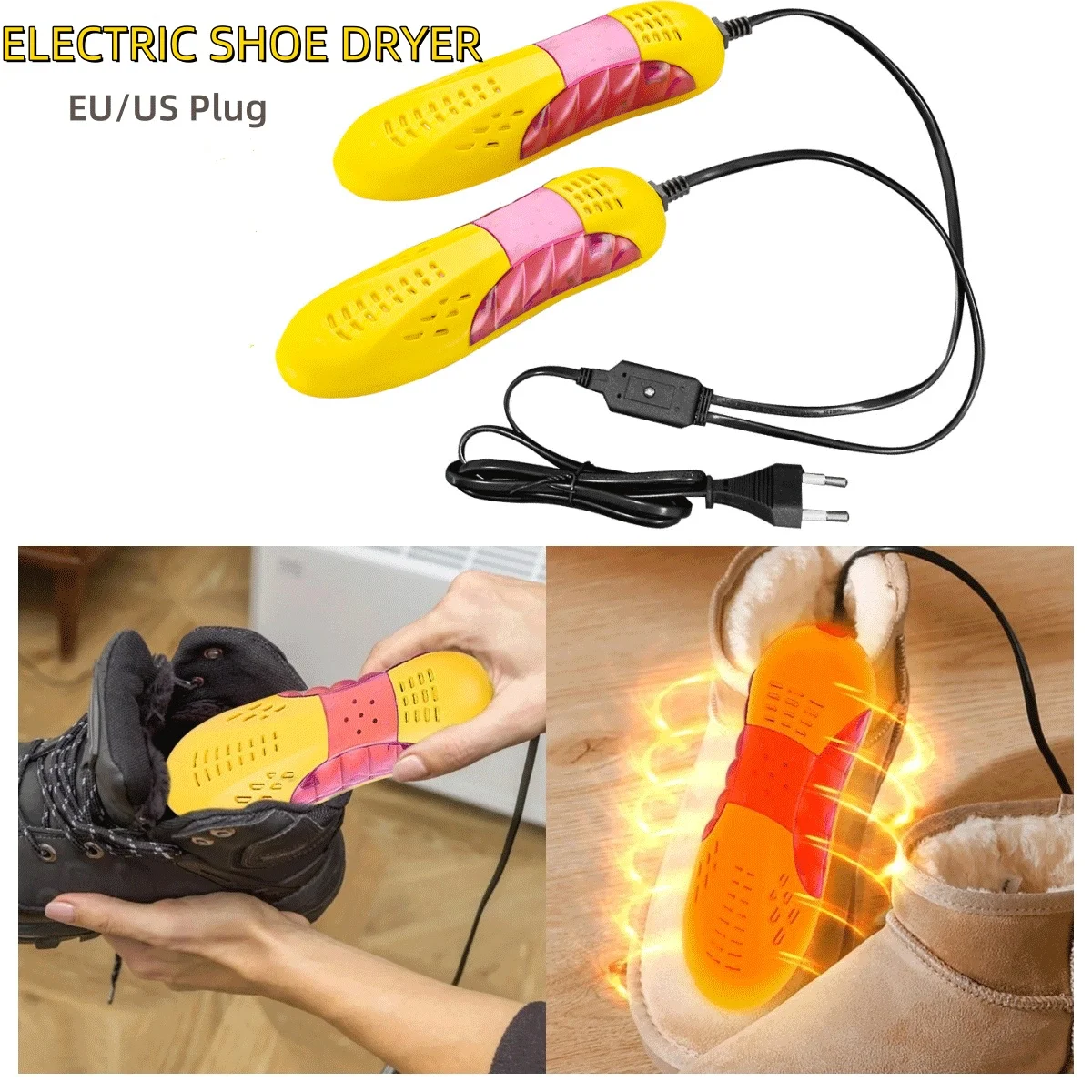 Boots Electric Shoes Dryer Deodorizer with Heat Dehumidifier Device Foot Warmer Heater Eliminate Odor UV Shoe Drying Household