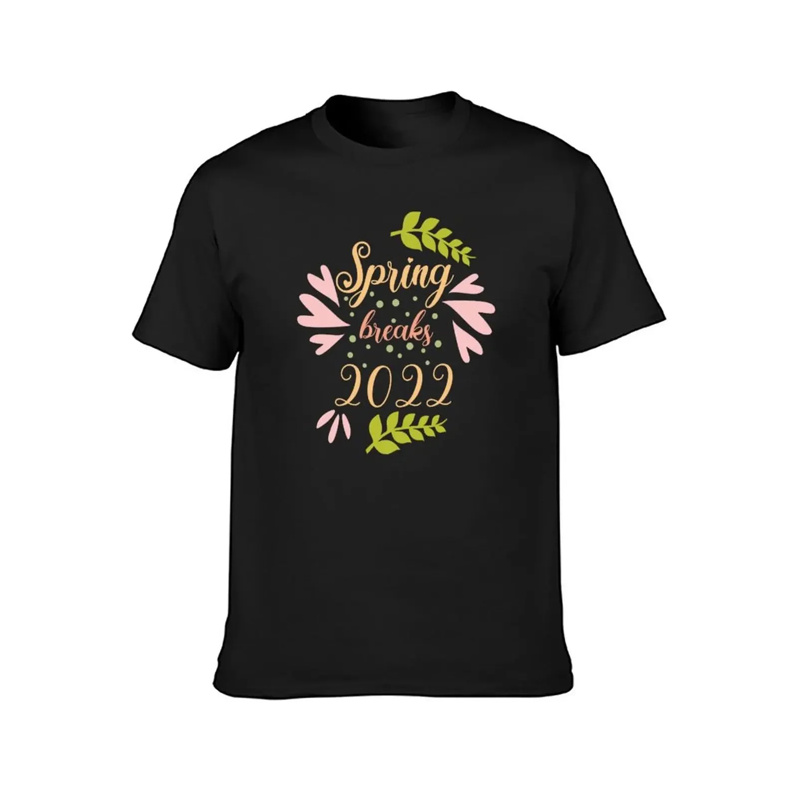 Spring breaks 2022: 2022 spring with flowers and shapes Happy Easter Shirt, Colorful Floral Spring Gift For Women Girls T-Shirt