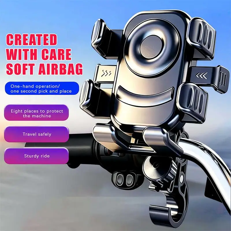 Bike Mobile Phone Holder 360° Rotatable Bicycle Phone Holder Non-slip Road Bike Motorcycle Handlebar Mount Stand Bracket