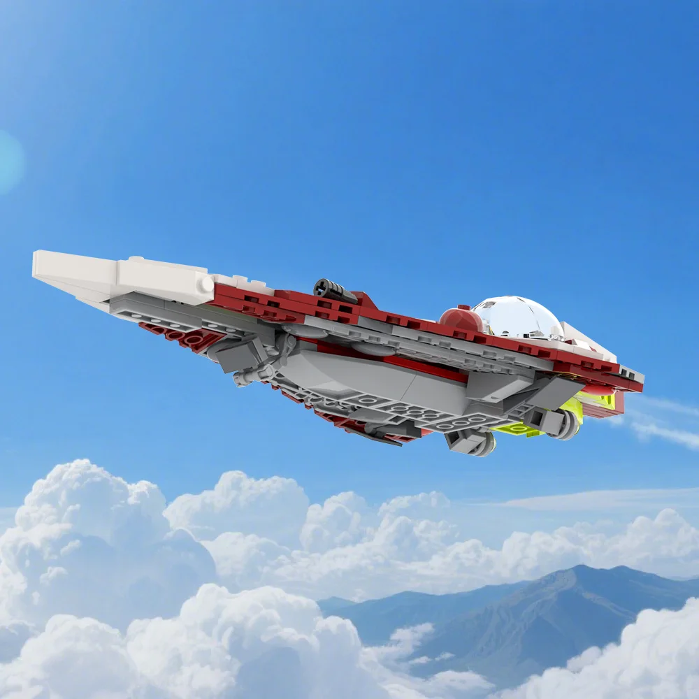 โกบริกส์ MOC 7 เอเธอร์สไปรท์-คลาส อินเตอร์เซปเตอร์สตูมบล็อกภาพยนตร์อวกาศเครื่องบินรบอิฐประกอบของเล่นสำหรับของขวัญเด็ก