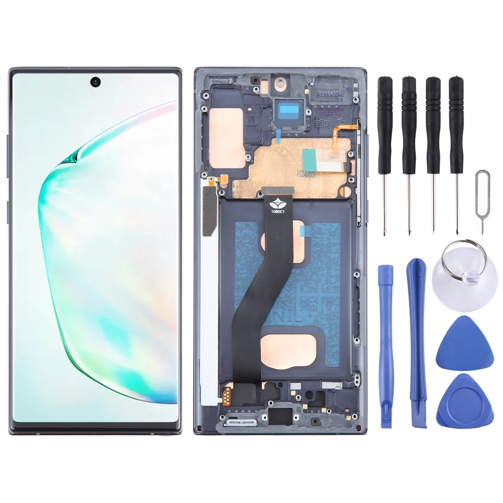 TFT Material LCD Screen Digitizer Full Assembly with Frame for Samsung Galaxy Note10+ SM-N975F