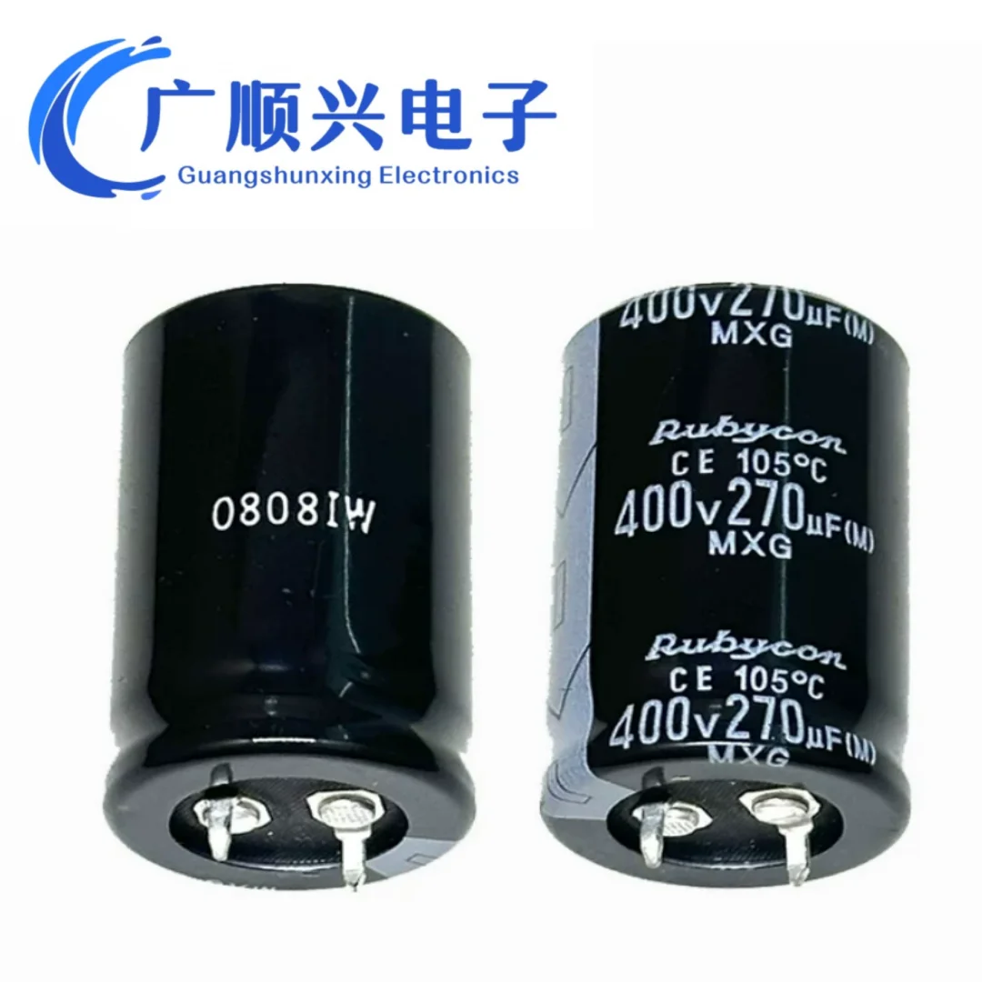 270UF 400V imported aluminum electrolytic capacitor, 400v270uf 25*40, Japan Ruby MXG, 105 degrees