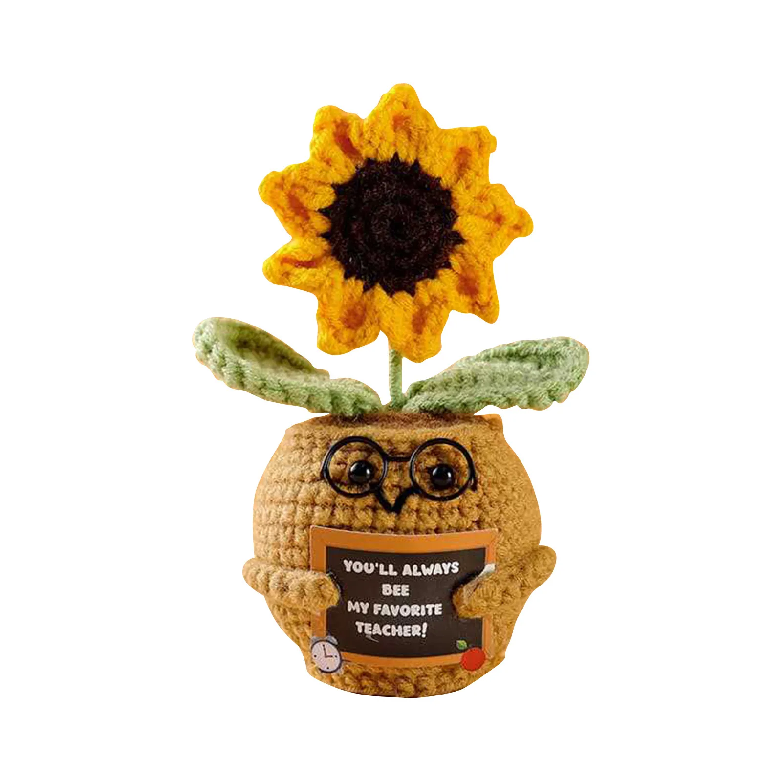 Handmade Crochet Potted Plant Cucumber Potato Positive Energy Fruit Vegetable Yarn Handmade Ornament Finished Crochet Toys