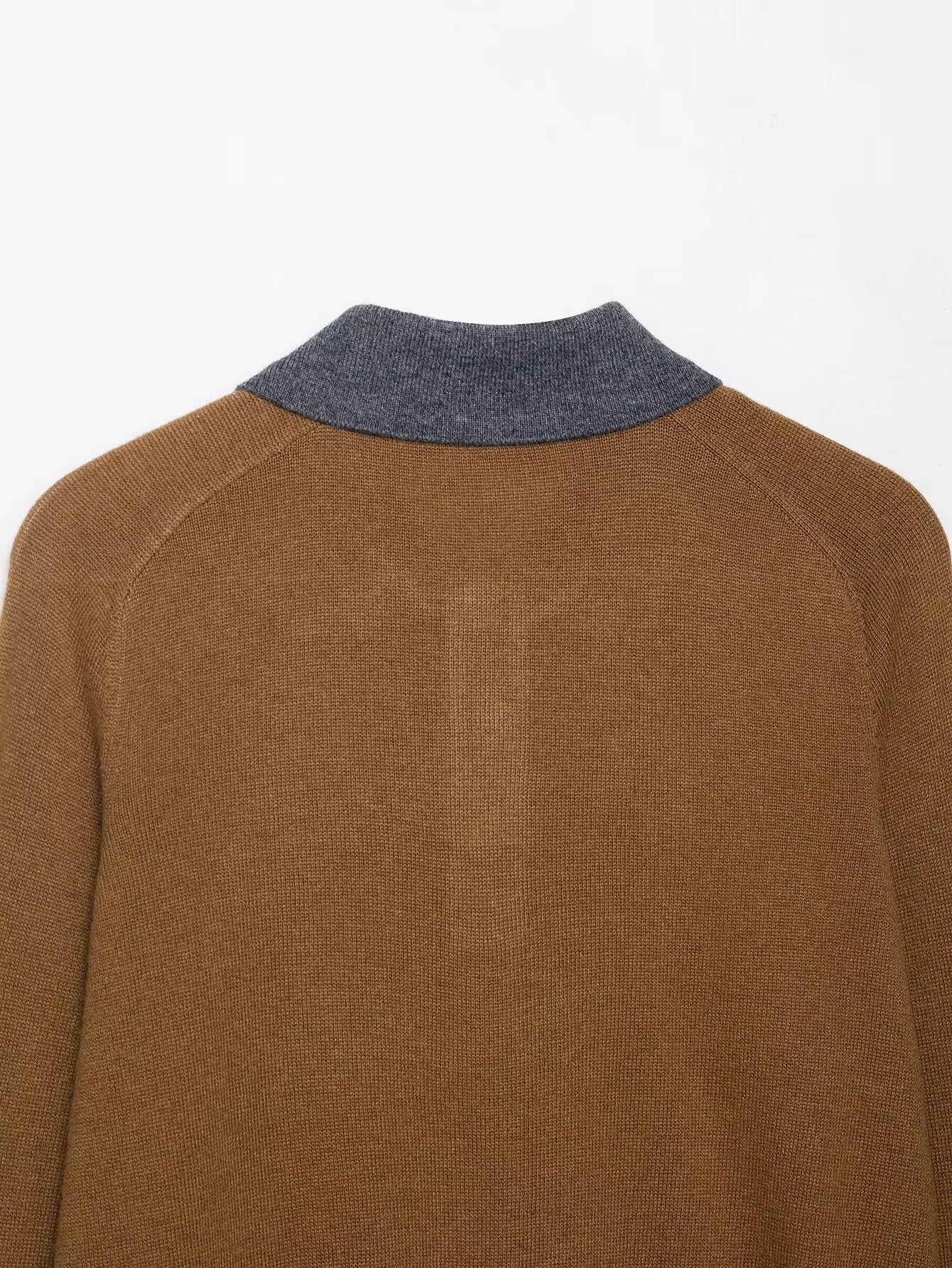 DEEABAE 2025 Autumn New Product Sweet Loose POLO Collar Diamond Pattern Long Sleeve Flip Collar Knitted Sweater