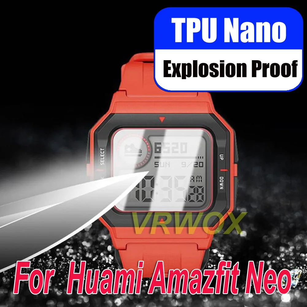 1PCS For Huami Amazfit Neo HD Clear Anti-Scratch Soft TPU Nano Explosion-proof Screen Protector