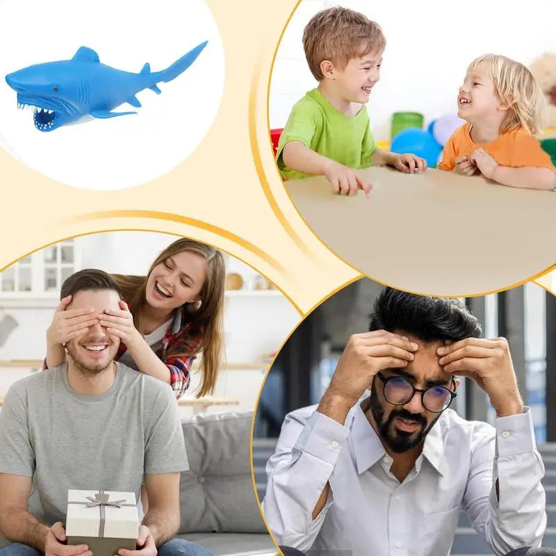 Hai-Quetschspielzeug, Stressabbau, Hai-Quetschspielzeug, weiches, dehnbares Spielzeug, langsamer Rückprall, Zappelspielzeug, lustiges Meerestier, sensorisches Spielzeug für