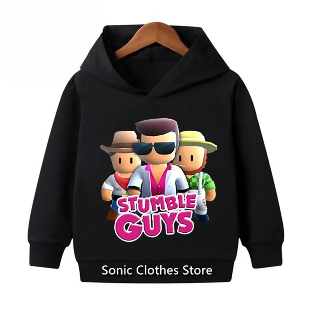 3d Game Stumble Guys Printed Hoodie Kids Fall Cartoon Pullover Cute Kids Sweatshirt Casual Sweatshirt Boys Girls Hoodie