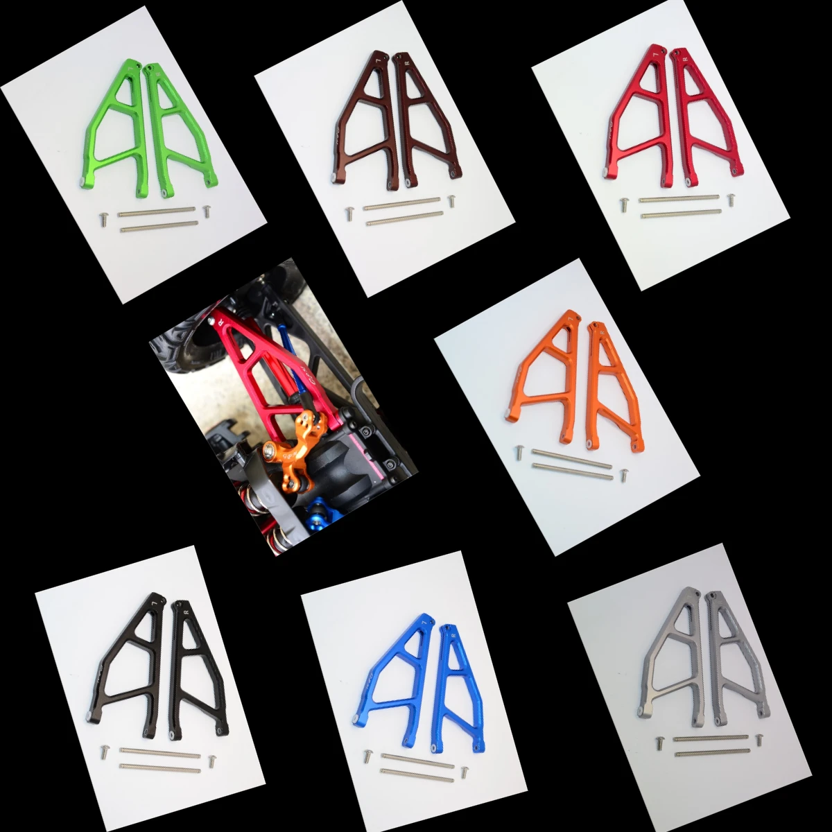 

GPM ALUMINUM REAR UPPER ARMS For 1/8 NERO 6S BLX AR106011/AR106009