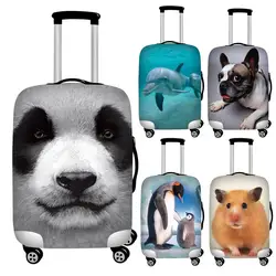 Cute Printing Animal Panda Dolphin Travel Suitcase Cover Elastic 18-32inch Zipper Luggage Cover Baggage Covers