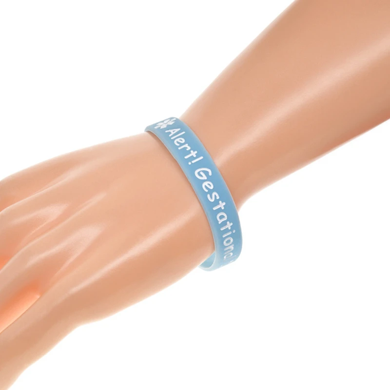 1 قطعة سوار من السيليكون للتنبيه الطبي لمرضى السكري والسكري التحفيزي معصمه المطاطي #6