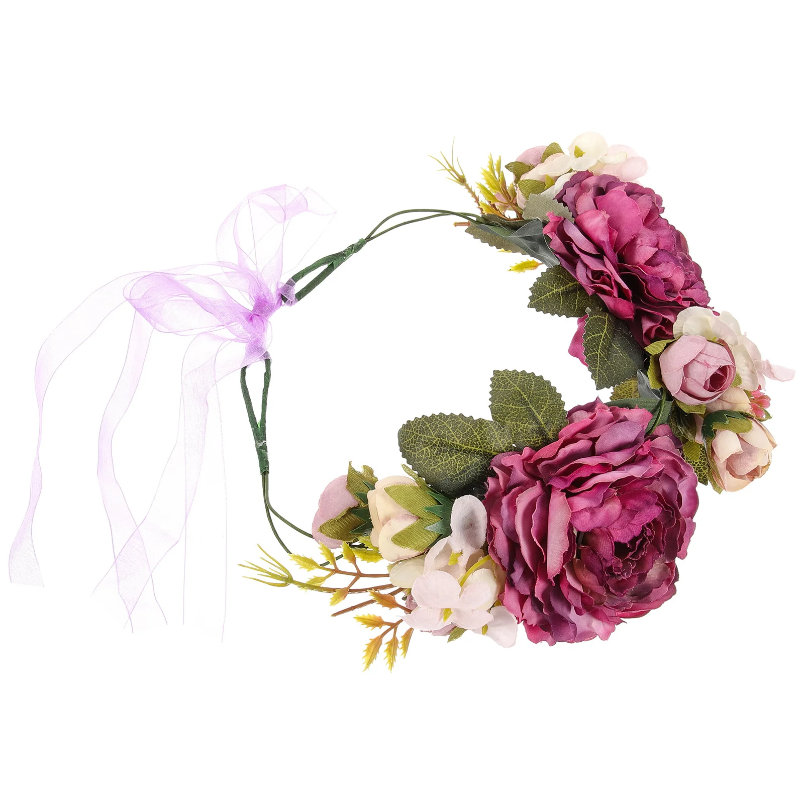 

Women Headband Wedding Bridal Flower Hair Band Delicate Floral Headpiece Lightweight Hair Accessories for Girls