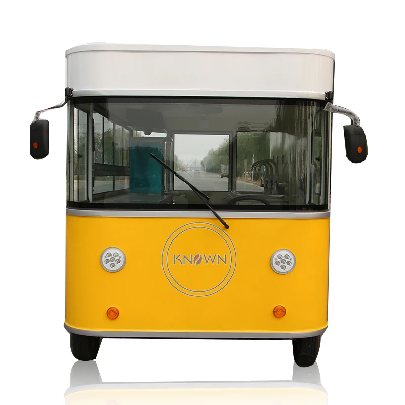 Caminhão de comida móvel de rua elétrica cozinha móvel ônibus moderno quiosque de venda de comida rápida bolha chá sorvete carrinho de café para venda