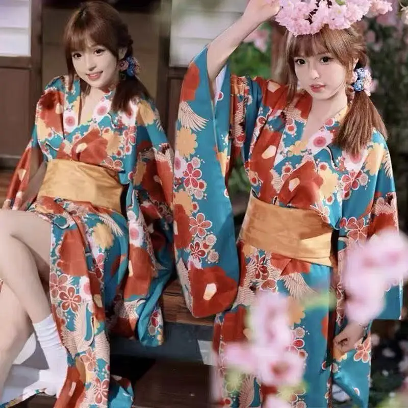 かわいい着物女性用伝統的な日本の服四季ビーチパーティー写真撮影浴衣ハロウィンストリートコスプレ着物