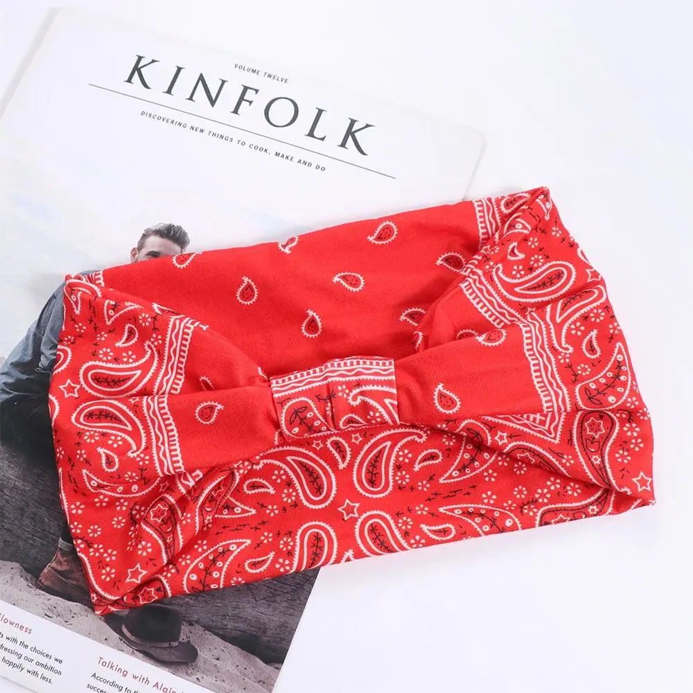 الكاجو طباعة بوهو عقدة العمائم حك واسعة حافة مطاطا الأزهار عصابات عقال للجنسين الساحرة اليوغا عقال الرقص #4