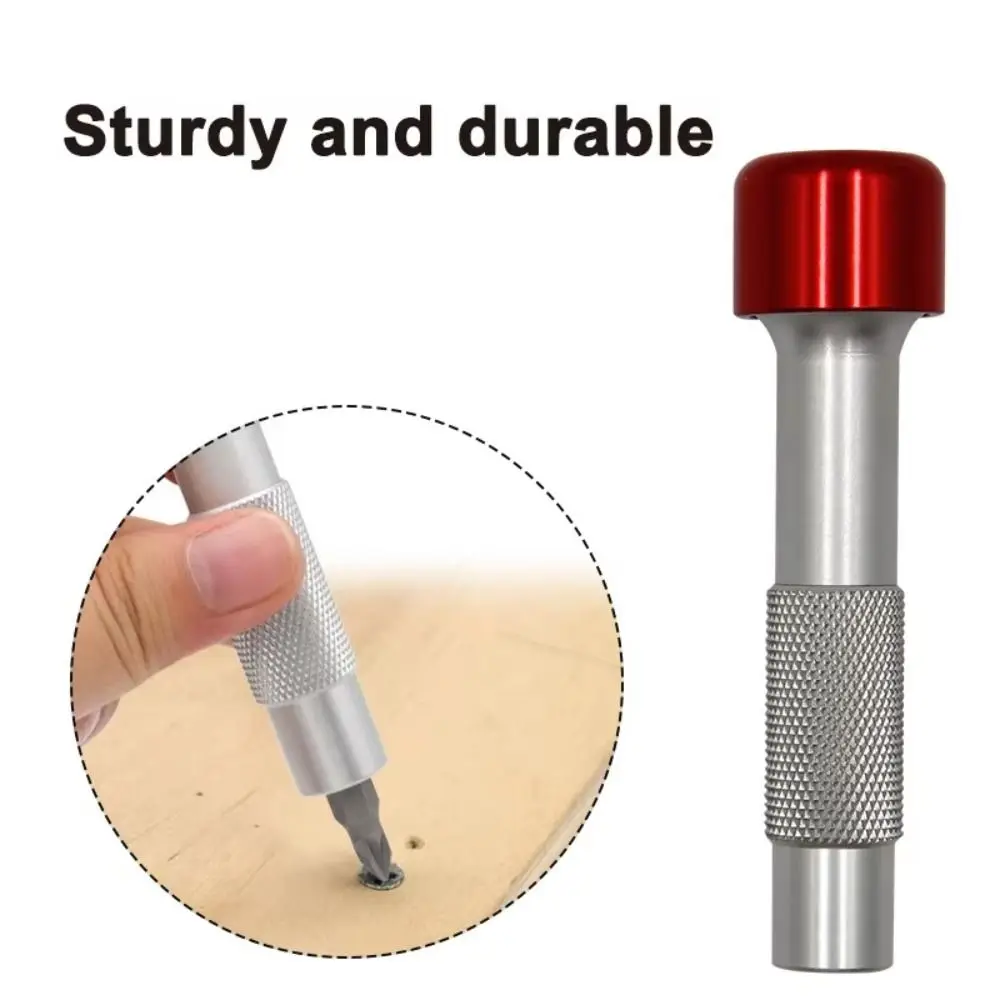 Red Hat Reinforced Screwdriver Handle Aluminum 180 Degree Rotation Turned Screwdriver Non-slip Repair Tool Manual Drilling