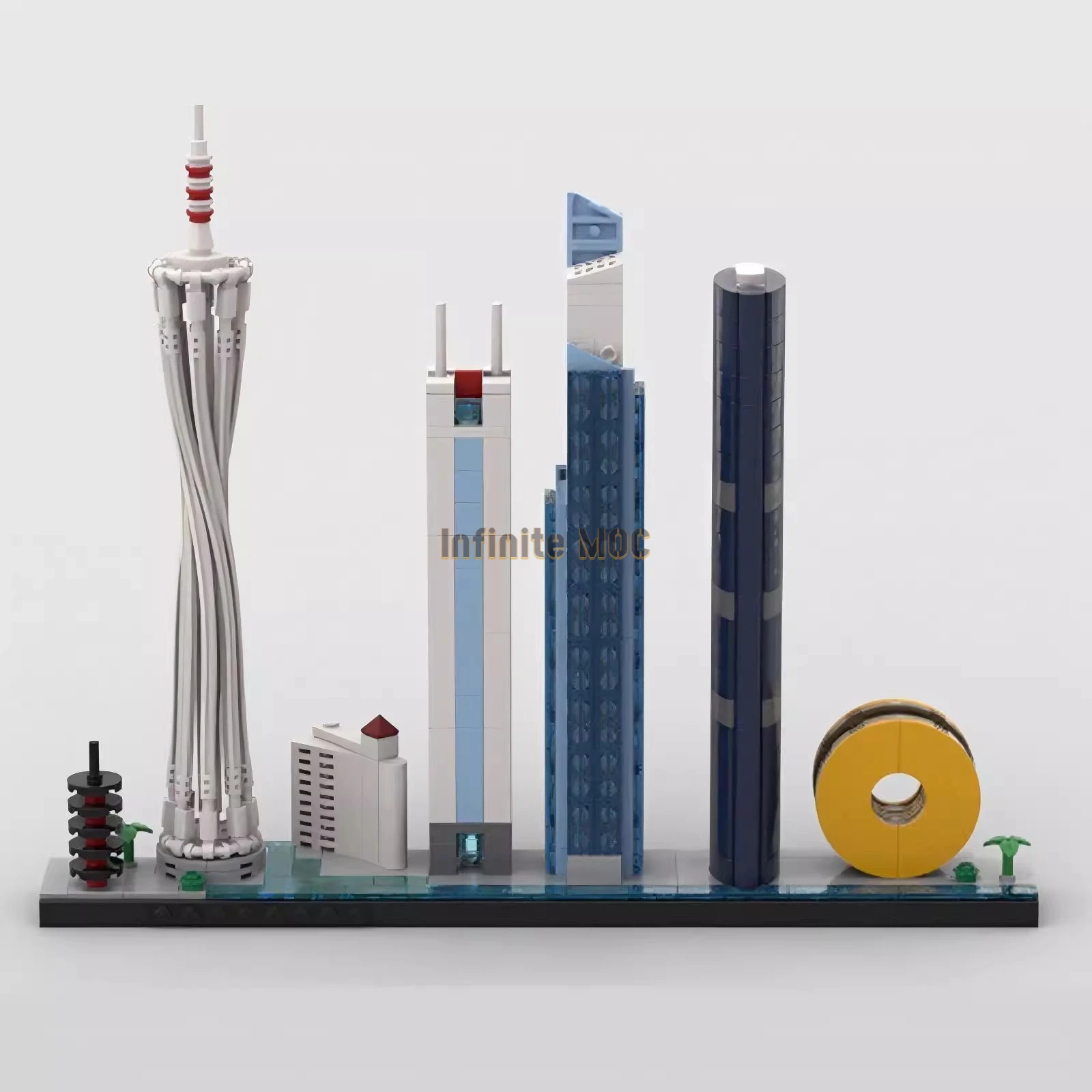 

MOC City Famous Architecture Street View Model Guangzhou Skyline Building Blocks Set DIY Kids Assembly Toy Adult Collection Gift