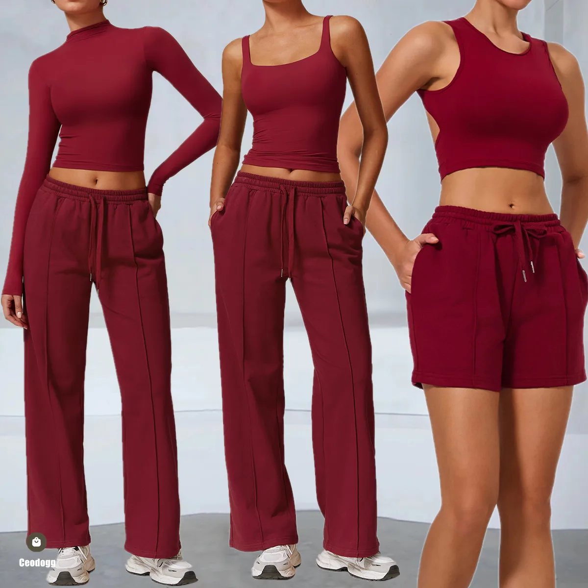 

Свободный спортивный бюстгальтер, комплект из 2 предметов, женская осенне-зимняя рубашка, толстовки для фитнеса, прямые спортивные штаны на шнурке, спортивная одежда для бега XP94