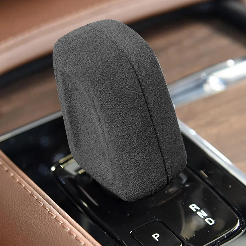 

LHD RHD Suede Wrap Gear Shift Knob ABS Protect Cover Sticker For Volvo S90 V90 XC40 XC60 XC90 2021 2022 Interior Accessories