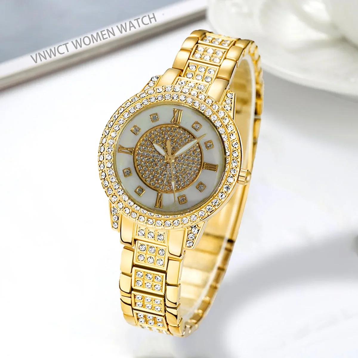 高級ブランドの女性用腕時計,星空,ダイヤモンド,クォーツ,ブレスレット,女性用