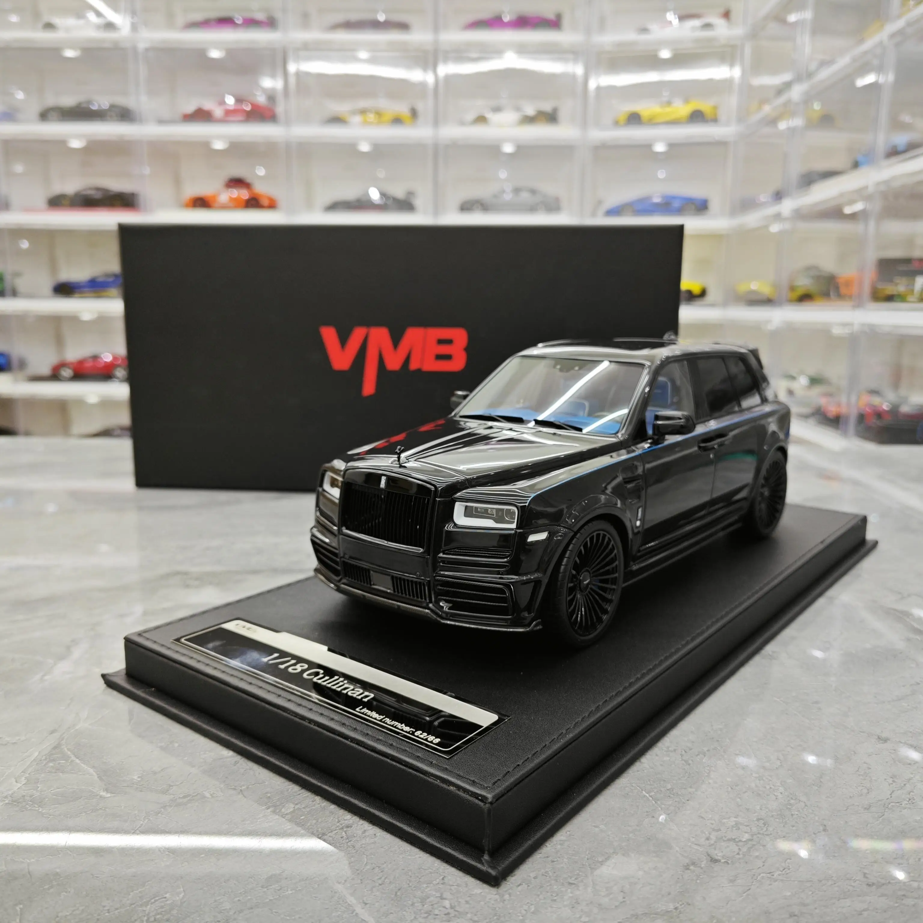 VMB 1:18 Cullinan Mansory Black Simulation Limited Edition Resin Metal Static Car Model Toy Gift