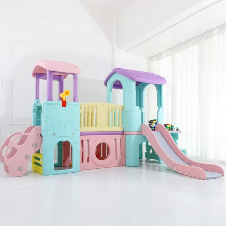 Amazon Sales High Quality Preschool Home Plastic Play House Outdoor Equipment Children'S Slide Playground