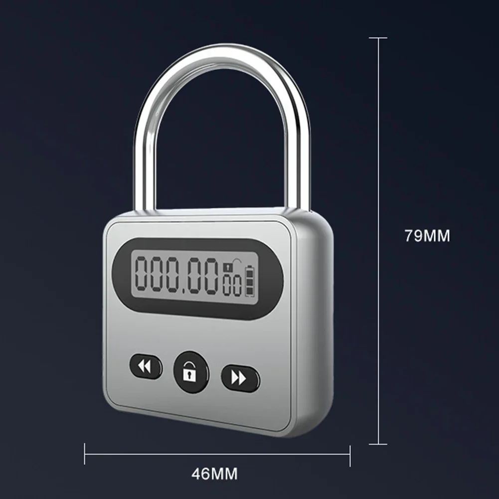 Smart Time Lock LCD Display Time Lock Multifunction Travel Electronic Timer Temporary Timer Padlock 999 Hours Max Timing