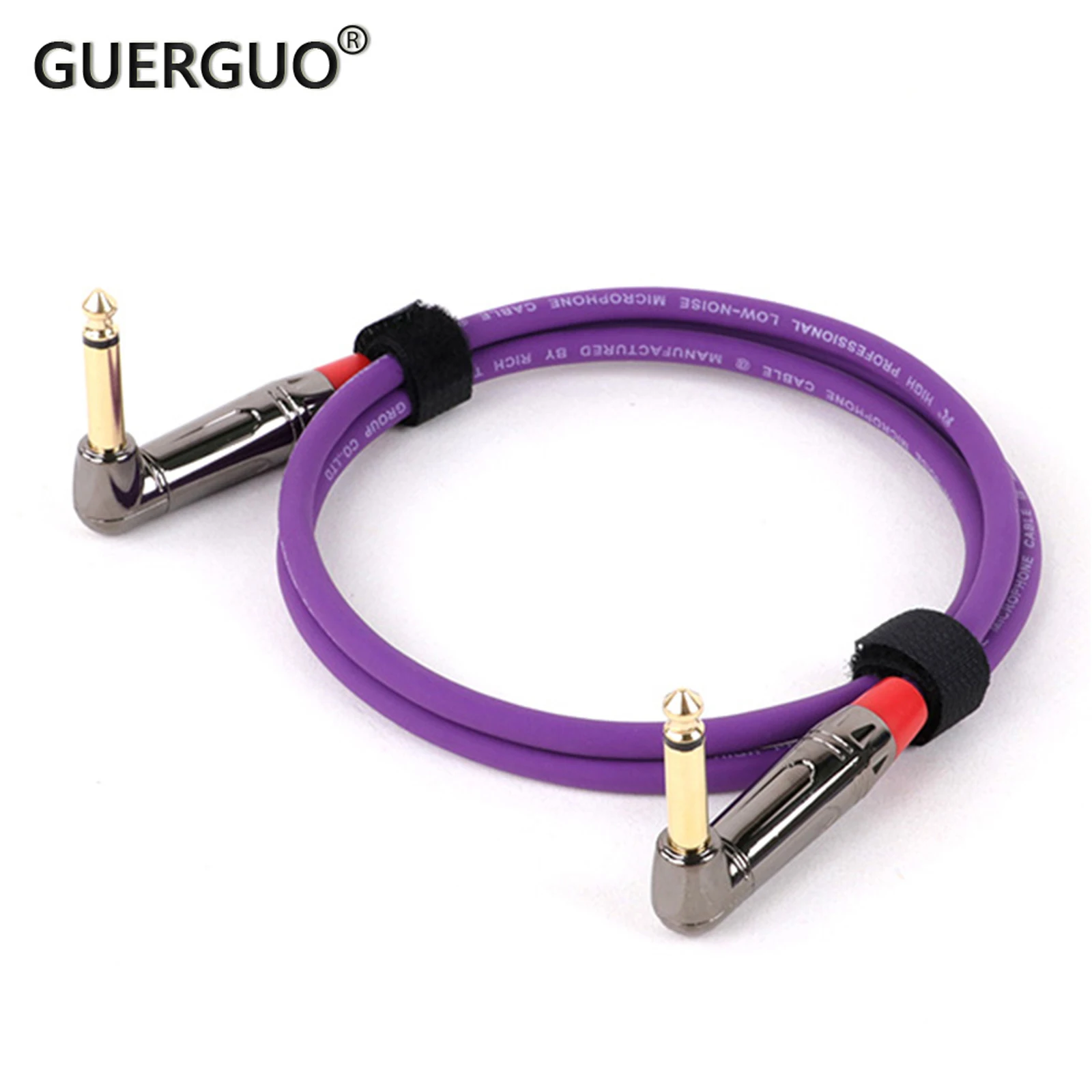 Right Angle 1/4 Inch TS to 1/4 Inch TS Patch Cable,Gold Plated 6.5MM Mono to 6 5MM Mono Guitar Cables Colorful Audio Cable