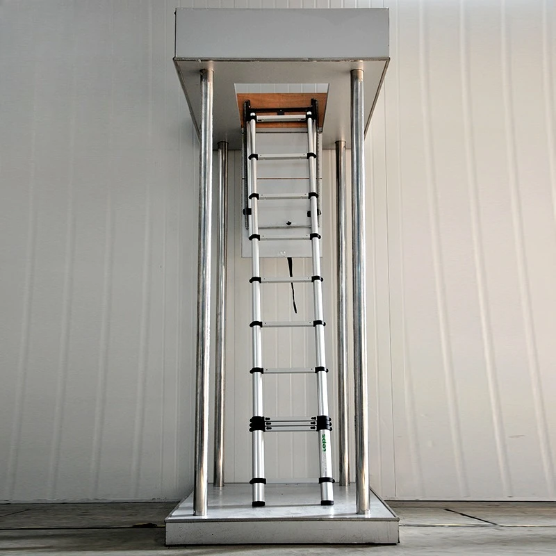 Non-electric building staircase household indoor duplex folding lift staircase villa invisible hidden non-slip stairc