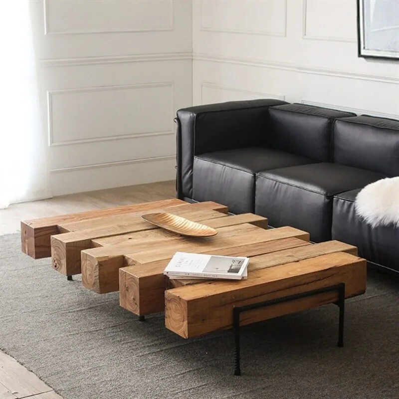 Coffee table simple modern living room small apartment square short table