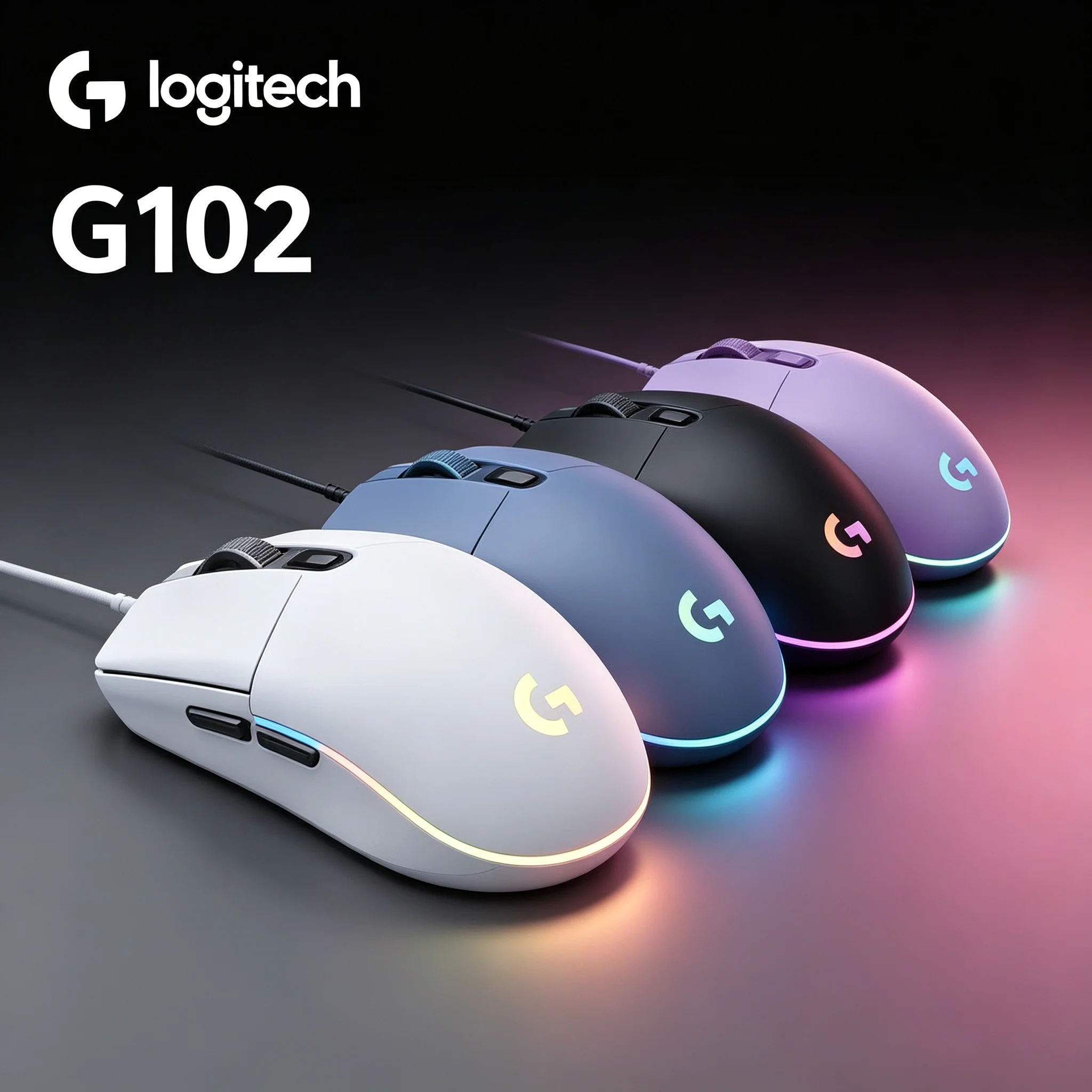 Logitech G102 Wired Game Mouse RGB Light Effect For CSGO PUBG LOL League of Legends Valorant Professional Gaming Mouse