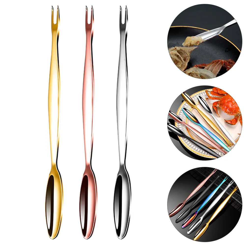 

3 Pcs Stainless Steel Crab Sheller Practical Shrimp Peelers Wear Resistant Crayfish Tool Seafood Peeling Kitchen Bar Supplies