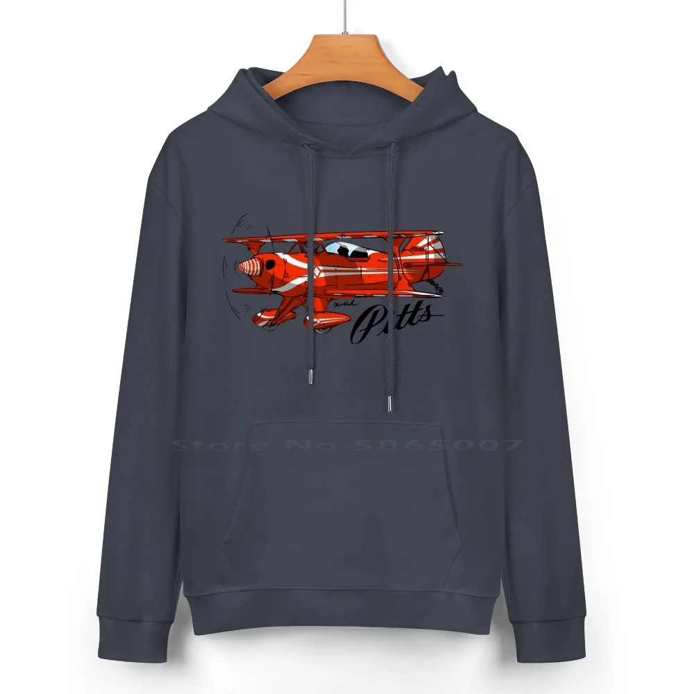 Pitts S2a N72kw Pure Cotton Hoodie Sweater 24 Colors Cessna Bush Plane Stol Alaska Tundra Tires Sand Bar Landing Aviation