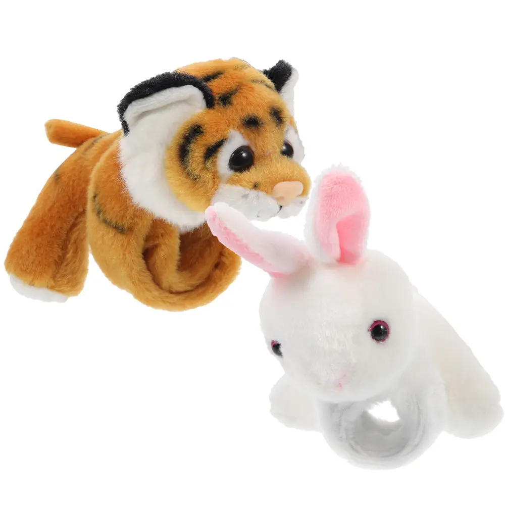 

2 Pcs Birthday Party Bags Fillers Animal Slap Rings Bracelet Favor Wrist Bracelets Child Barcelet Kid