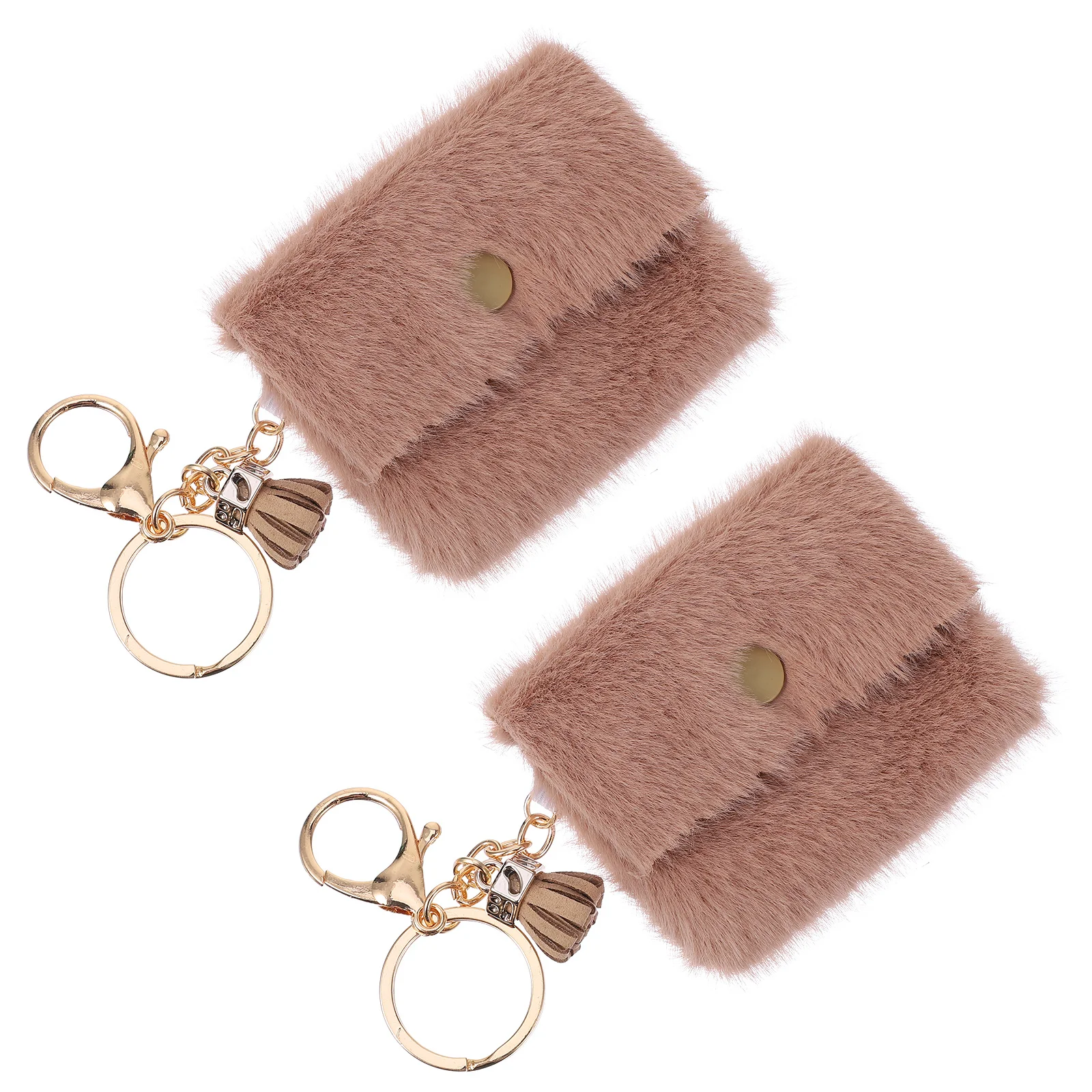 2Pcs Zero Wallet Keychains Durable Coin Bag Key Ring Pendants Stylish Bag Decorations Gifts for All Occasions Keychain Purse