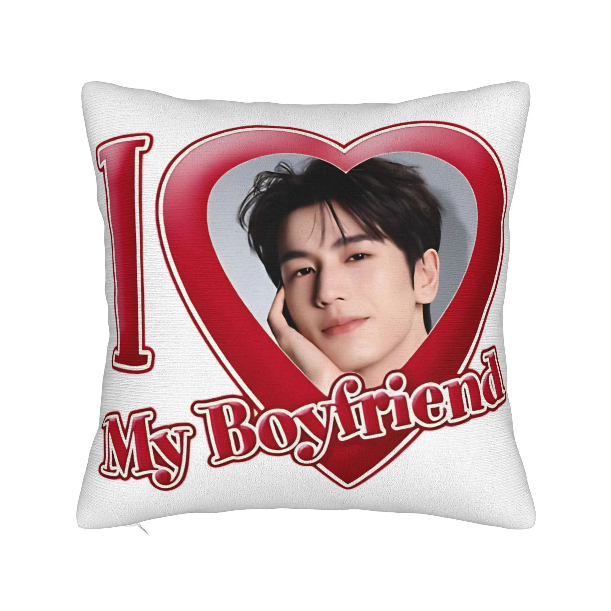 I LOVE MY BOYFRIEND Zhang LingHe Square Pillow Cases  Cushion Covers Custom Polyester Decorative Pillowcover for Home 18