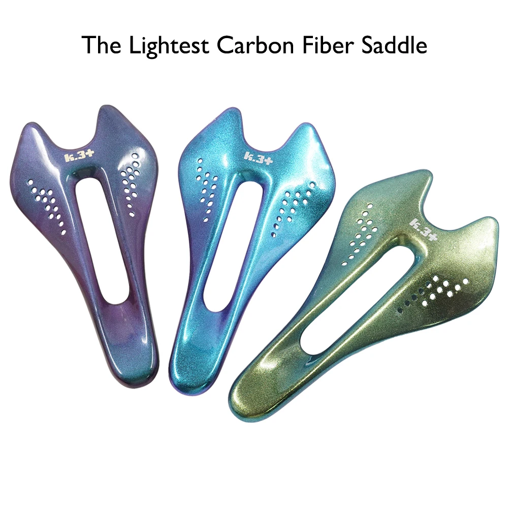

Ultra-light carbon fiber bicycle saddle, K3, suitable for road/mountain/city bikes, chameleon, ergonomic, 122/132mm, 7x8/7x9mm