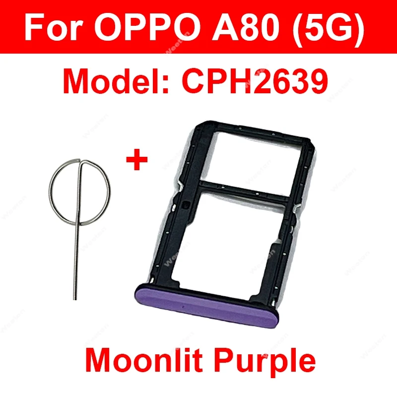 SIM Card Tray Slot For OPPO A79 A80 5G 2023 CPH2557 CPH2639 SIM Card Tray Slot SIM Card Reader Holder Socket Replacement image 5