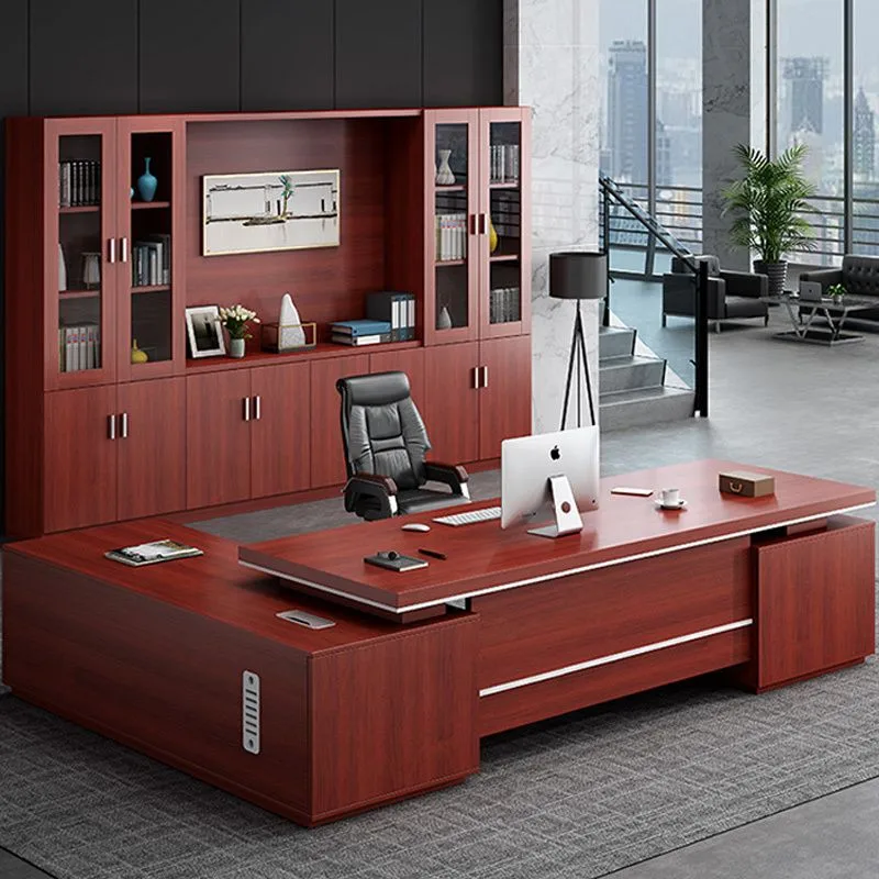 

Brown Storage Executive Desk Luxury Designer Large Luxury Office Desks Drawers Wood Modern Mesas De Escritorio Office Furniture