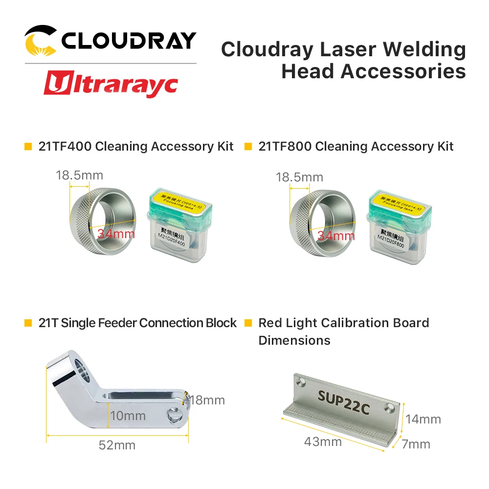 Imagem -04 - Sup Weiye Laser Soldagem Cabeça Acessórios Kit de Limpeza de Interface para Sup20s Sup21t e Sup23t Etc Bloco de Conexão Parafuso Qbh Original