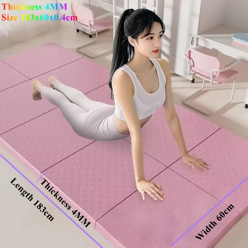 

Exercise Yoga 4MM Thick Yoga Mats Anti-slip 183×60cm Sport Fitness Mat Blanket for And Pilates Gymnastics Mat Fitness Equipment