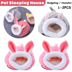 Small Animal Warm Sleeping Nest Yurt Hamster Hedgehog Lovely Shaped Cotton Hanging House Beds Pet Supplies for Winter