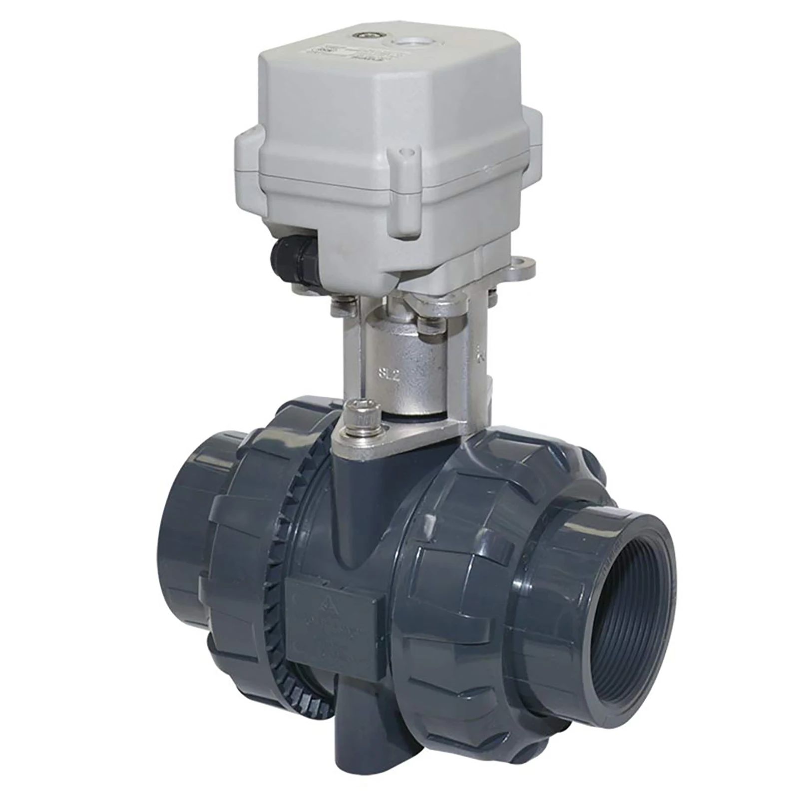 

1/2"-2" 2 Way DC24V Electric Ball Valve,DN15-DN50 PVC Motorized Ball Valve,With Manual Function