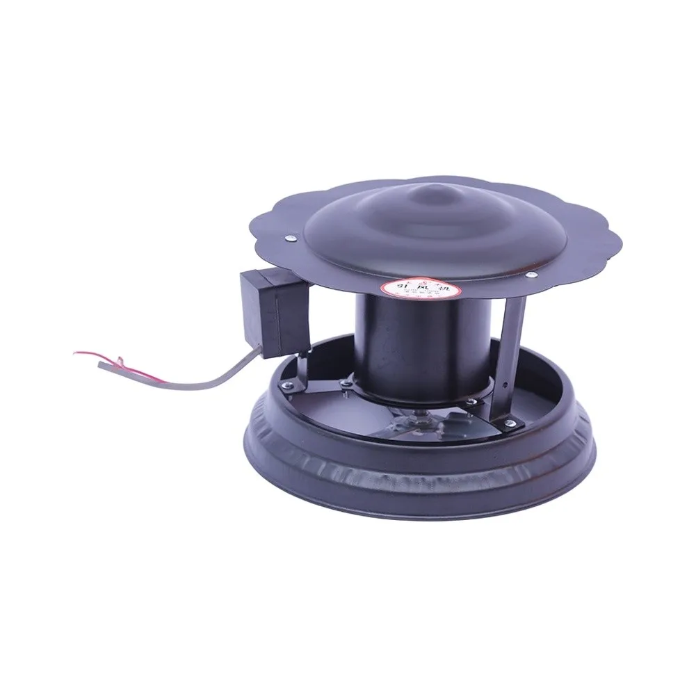 Home Chimney Draft Fan 100V Input Steel Construction 25 25 25cm Black Induced Draft Fan for Airflow Optimization