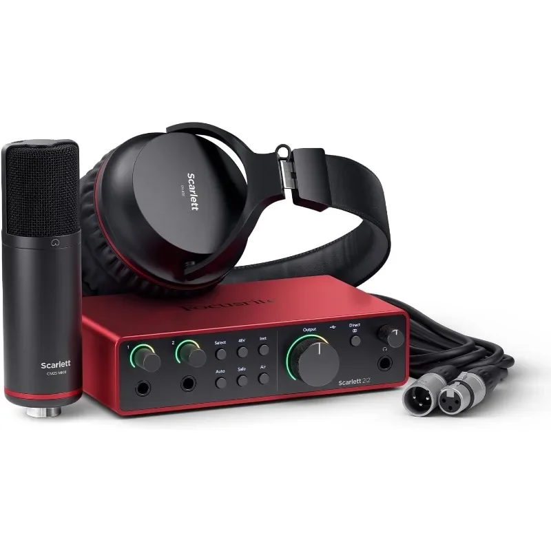 Scarlett 2I2 Studio Bundle, Fourth Gen Usb Audio, Interface With Condenser Microphone, Headphones For Songwriter